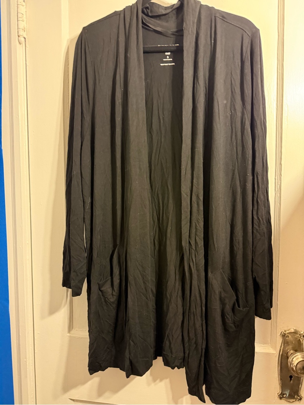 torrid Black Draped Open-Front Cardigan